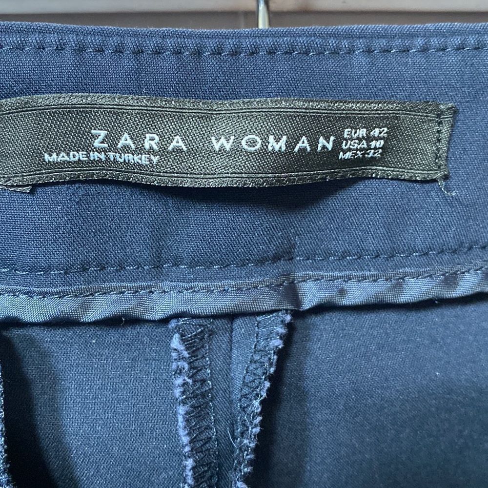 Zara Basic Navy Blue Side Pockets Pants - Picture 11 of 14